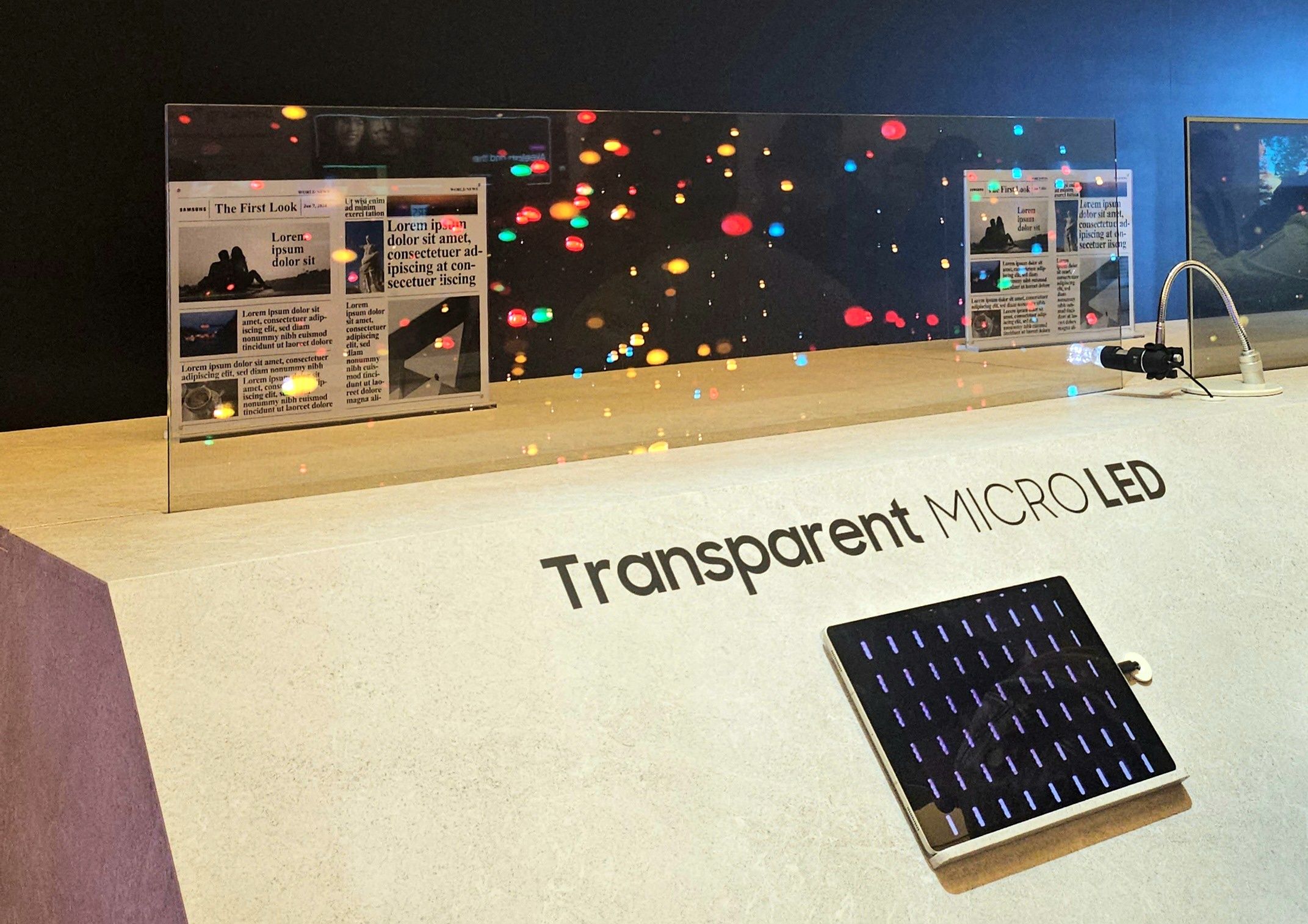 Samsung presenta un display transparente Micro LED en CES 2024
