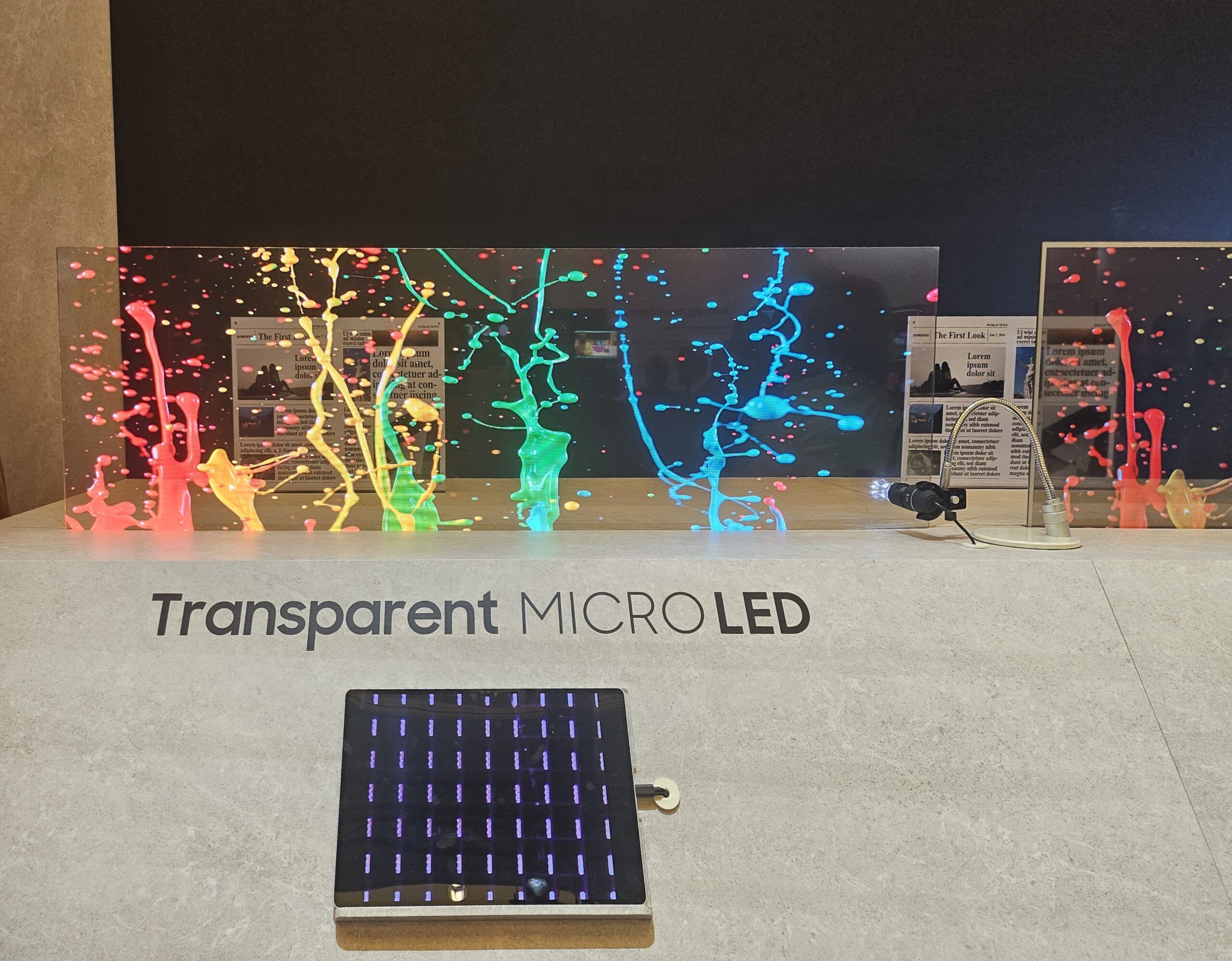 display transparente Micro LED