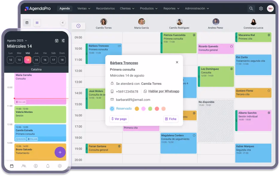 vacaciones y agendapro